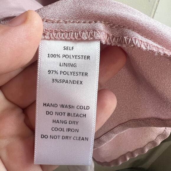 Things Between Dusty Rose Size Medium Mini Peasant Dress Puff Sleeves - Picture 8 of 9